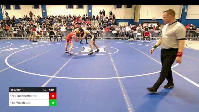 182 lbs Semifinal - Nathan Blanchette, Central Catholic vs Matthew Walsh, Bedford/AB