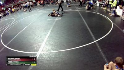 62 lbs Quarterfinal - McCoy Dugan, Central Valley Youth Wrestling vs Rex Krajewski, Waverly Wrestling Club