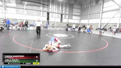 82-84 lbs Round 3 - Amelia Dulitz, White River Hornets WC vs Carson Sandstrom, UP Vikings WC