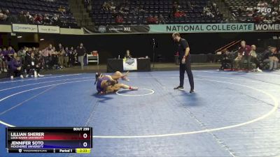 130 lbs Cons. Round 3 - Jennifer Soto, McKendree University vs Lillian Sherer, Lock Haven University