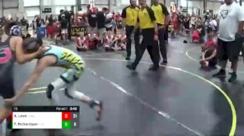 75 lbs Round 5 (6 Team) - Abram Loya, Pomona Elite vs TJ Richardson, The Funky Singlets Yellow