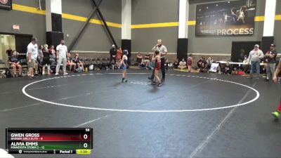 58 lbs Round 1 (4 Team) - Gwen Gross, Badger Girls Elite vs Alivia Emms, Minnesota Storm 2