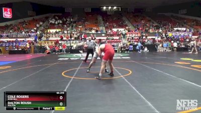 4A 215 lbs Quarterfinal - Cole Rogers, Rose Hill vs Dalton Roush, Holton