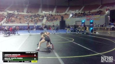 D4-113 lbs Champ. Round 1 - Brock Santa Maria, Tombstone HS vs Jaeman Wesolek, Arizona Lutheran HS