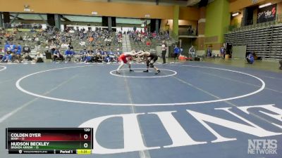 120 lbs Semifinals (8 Team) - Hudson Beckley, BROKEN ARROW vs Colden Dyer, BIXBY