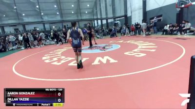 120 lbs Champ. Round 1 - Aaron Gonzalez, CA vs Dillan Yazzie, WA