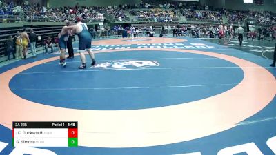 2A 285 lbs Semifinal - Clayton Duckworth, North Sevier vs Gabe Simons, Millard