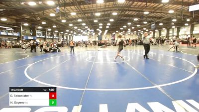 120 lbs Round Of 64 - George Selmeister, FL vs Nathan Sayers, MA