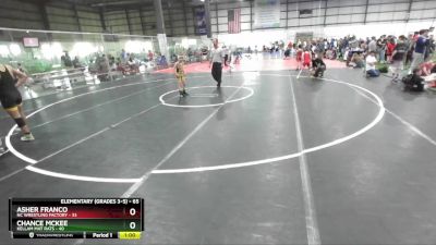 65 lbs Cons. Semi - Chance McKee, Kellam Mat Rats vs Asher Franco, NC Wrestling Factory