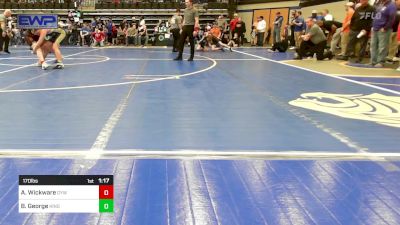 170 lbs Rr Rnd 1 - AvaLee Wickware, Geary Youth Wrestling vs Baylen George, Kingfisher