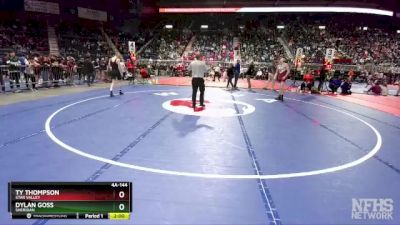 4A-144 lbs Quarterfinal - Ty Thompson, Star Valley vs Dylan Goss, Sheridan