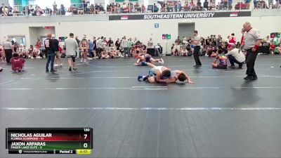 130 lbs Round 4 (6 Team) - Nicholas Aguilar, Florida Scorpions vs Jaxon Arfaras, Finger Lakes Elite