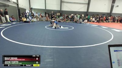 113 lbs Quarterfinal - Sully DeHan, Reality Sports Wrestling Club vs Zayne Martin, Peninsula Wrestling Club