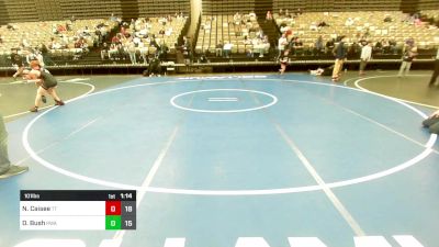 101 lbs Rr Rnd 9 - Noah Caisee, TNT Tugman vs Derek Bush, Roundtree Wrestling Academy Blue