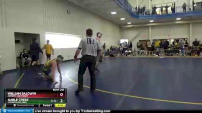 197 lbs Quarterfinal - Gable Crebs, Lycoming College vs William Baldwin, Averett University