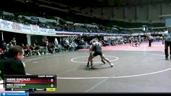 126 lbs Champ - Round 1 (16 Team) - Andre Gonzalez, Thomas Edison vs Niko Chasser, Hempfield (PA)