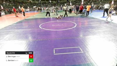 50 lbs Round Of 16 - James Berringer, Hackettstown vs Lorenzo Barbieri, Buxton (NJ)