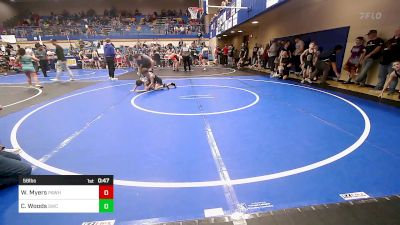 58 lbs Consi Of 4 - Weston Myers, Pawhuska Elks Takedown vs Conner Woods, Salina Wrestling Club