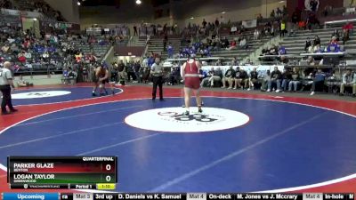 5A 285 lbs Quarterfinal - Logan Taylor, Greenwood vs Parker Glaze, Benton