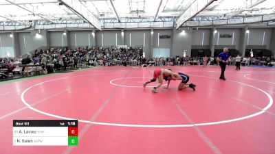 150 lbs Round Of 16 - Angel Lainez, Stratford vs Naser Saleh, Suffield/Windsor Locks