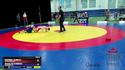 55kg Champ. Round 1 - Dominic Dubeau, Strathcona WC vs Rosslan Kabisov, Montreal WC