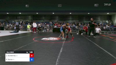 95 lbs Semifinal - Justice Gutierrez, CO vs Paris Soria, CA