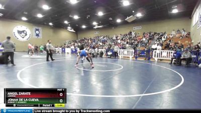 132 lbs Quarterfinal - Angel Zarate, Lompoc vs Jonah De La Cueva, Robert F Kennedy