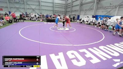 285 lbs Quarters & 1st Wb (16 Team) - Cooper Martinson, Iowa vs Vincent Halliday, Minnesota Red