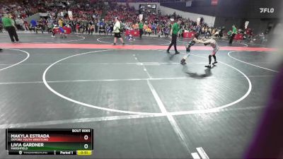 85 lbs Champ. Round 2 - Livia Gardner, Marshfield vs Makyla Estrada, Oxford Youth Wrestling