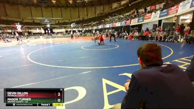 138 lbs Placement (16 Team) - Devin Dillon, Franklin County vs Mason Turner, Orange County