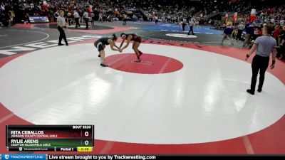 Cons. Round 3 - Rylie Arens, Crofton-Bloomfield Girls vs Rita Ceballos, Johnson County Central Girls