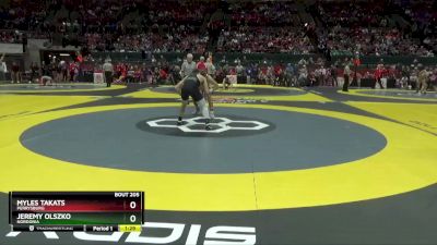 D1-175 lbs Semifinal - Myles Takats, Perrysburg vs Jeremy Olszko, Nordonia