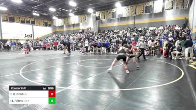 120 lbs Consi Of 8 #1 - Ryan Knob, Joel Barlow vs Luke Viens, Bristol Eastern