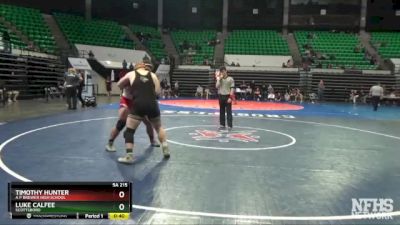 5A 215 lbs Cons. Round 3 - Luke Calfee, Scottsboro vs Timothy Hunter, A P Brewer High School