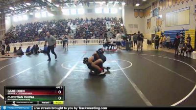 120 lbs Champ. Round 1 - Gabe Oden, George M. Steinbrenner vs Christian Iguina, Riverview (Riverview)