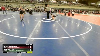 85 lbs Quarterfinal - Atreyu Whitten, Open Mats Wrestling Club-AAA vs Max Lindquist, Wentzville Wrestling Federation-AAA