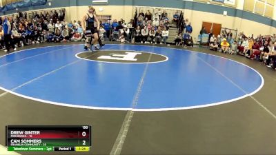 150 lbs Quarters & Wb (16 Team) - Drew Ginter, Mishawaka vs Cam Sommers, Franklin Community