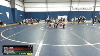 77-89 lbs Round 2 - Emma Hoyt, Emmett vs Ethan Dean, Hawk Wrestling Club