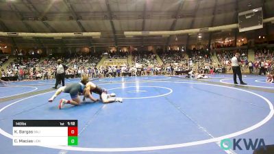 140 lbs Semifinal - Kolbe Bargas, Salina Wrestling Club vs Caleb Macias, Lions Wrestling Academy