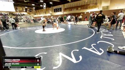 120 lbs Cons. Round 3 - Jacob Solano, Etiwanda vs Makai Labayen, Catherdral Catholic