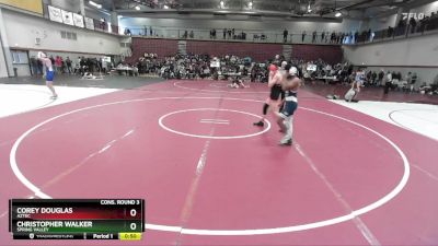 132 lbs Cons. Round 3 - Christopher Walker, Spring Valley vs Corey Douglas, Aztec
