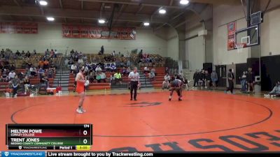 174 lbs Quarterfinal - Trent Jones, Neosho County Community College vs Melton Powe, Cowley College