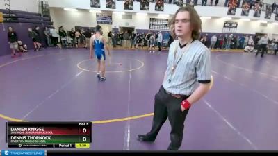 115 lbs Semifinal - Dennis Thornock, Riverton Middle School vs Damien Knigge, Shoshoni Junior High School