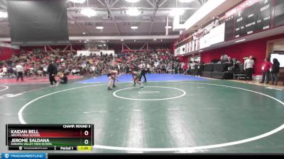 108 lbs Champ. Round 3 - Jerome Saldana, Sonoma Valley High School vs Kaidan Bell, Arcata High School