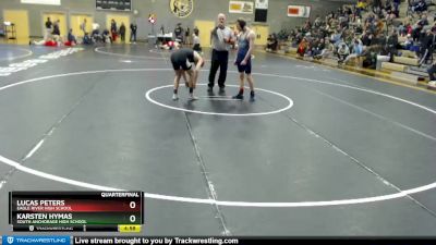 140 lbs Quarterfinal - Karsten Hymas, South Anchorage High School vs Lucas Peters, Eagle River High School