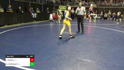 95 lbs Round Of 16 - Ike Collins, Butler vs Aiden McWreath, Belle Vernon