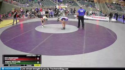 117 lbs Round 2 - Ivy McIntosh, Dallas Mat Club vs Taryn Mcclure, Culver Mat Club