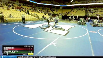 190 Class 2 lbs Cons. Round 2 - Braeden Stotts, St. Mary`s (St. Louis) vs Jace Renfro, Seneca