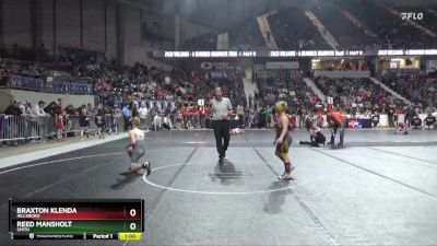 95 lbs Quarterfinal - Braxton Klenda, Hillsboro vs Reed Mansholt, Smith