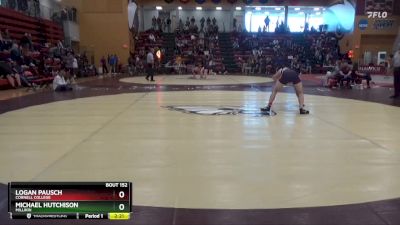 165 lbs Cons. Round 3 - Logan Pausch, Cornell College vs Michael Hutchison, Millikin